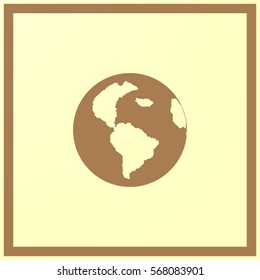Pictograph of globe icon