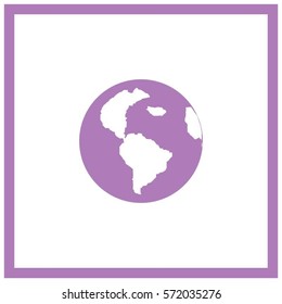 Pictograph of globe icon