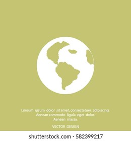 Pictograph of globe icon