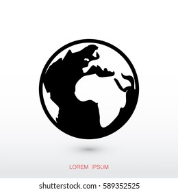 Pictograph of globe icon