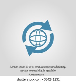 pictograph of globe. icon earth