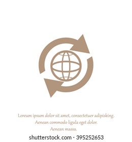 pictograph of globe. icon earth