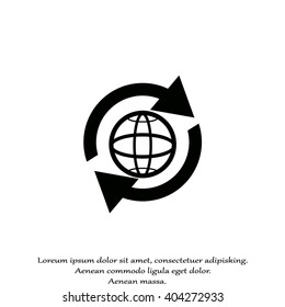 pictograph of globe. icon earth