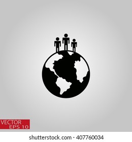 pictograph of globe. icon earth