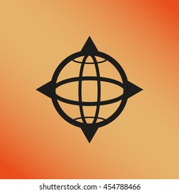 pictograph of globe. icon earth