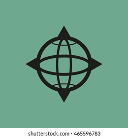 pictograph of globe. icon earth