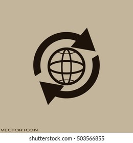pictograph of globe. icon earth