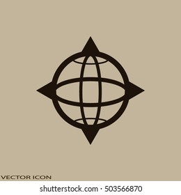 pictograph of globe. icon earth