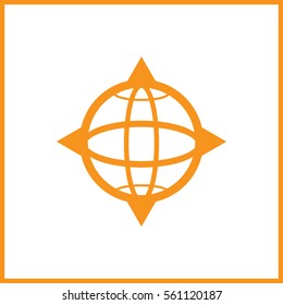 pictograph of globe. icon earth