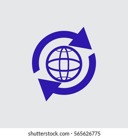 pictograph of globe. icon earth