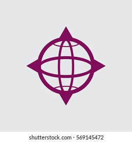 pictograph of globe. icon earth