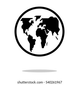 Pictograph of globe icon vector