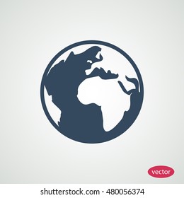 Pictograph of globe icon, vector best flat icon, EPS