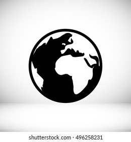 Pictograph of globe icon, vector best flat icon, EPS