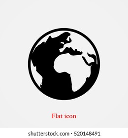 Pictograph of globe icon, vector best flat icon, EPS