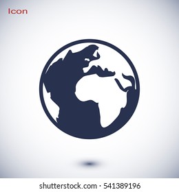 Pictograph of globe icon, vector best flat icon, EPS