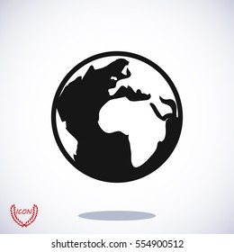 Pictograph of globe icon, vector best flat icon, EPS