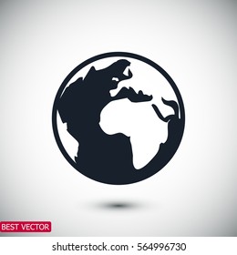 Pictograph of globe icon, vector best flat icon, EPS