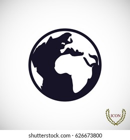 Pictograph of globe icon, vector best flat icon, EPS