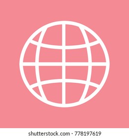 Pictograph of globe vector