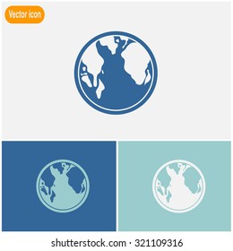 Pictograph of globe vector icon.