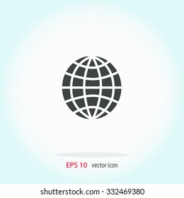 Pictograph of globe vector icon.