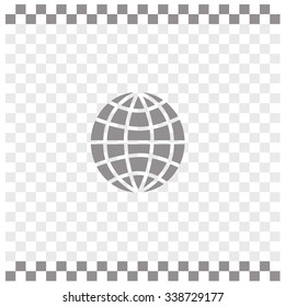 Pictograph of globe vector icon.