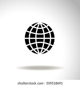 Pictograph of globe vector icon.