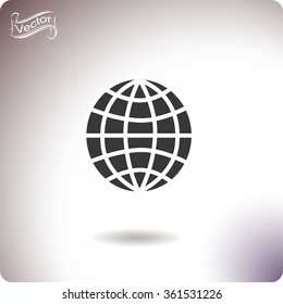 Pictograph of globe vector icon.