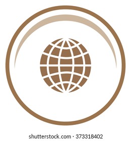 Pictograph of globe vector icon.