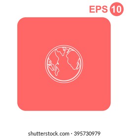Pictograph of globe vector icon.