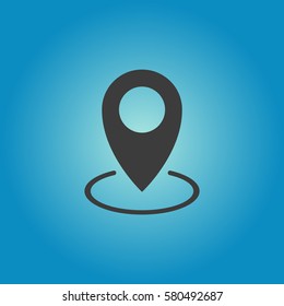 Pictograph of GPS. Flat vector illustration in black on white background.