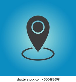 Pictograph of GPS. Flat vector illustration in black on white background.