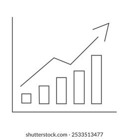 Pictograph graph icon. Business concept. Financial chart presentation icon, trendy style on white background Icon for design. Easily editable.