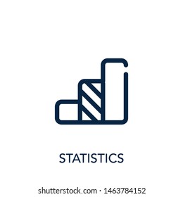Pictograph of graph. Statistics icon flat - Vector
