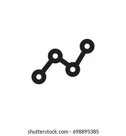 Pictograph of graphic statistic chart for template icon vector designs