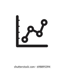 Pictograph of graphic statistic chart for template icon vector designs