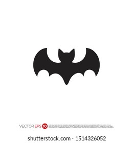 Pictograph of halloween bat for template logo, icon, and identity vector designs.