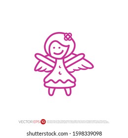 Pictograph holy of Angel for template logo, icon, and identity vector designs.