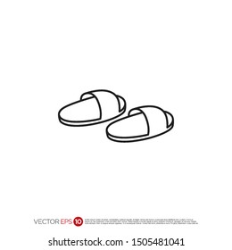 Pictograph of home slipper for template logo, icon, and identity vector designs.