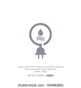 Pictograph hydro-electric vector icon