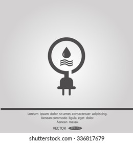Pictograph hydro-electric vector icon