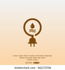 Pictograph hydro-electric vector icon