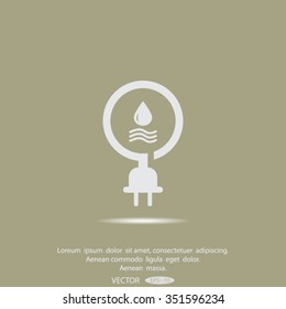 Pictograph hydro-electric vector icon