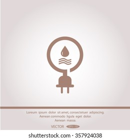 Pictograph hydro-electric vector icon