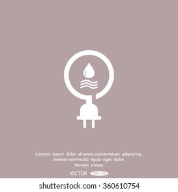 Pictograph hydro-electric vector icon
