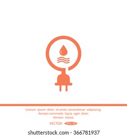 Pictograph hydro-electric vector icon