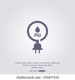 Pictograph hydro-electric vector icon