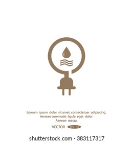 Pictograph hydro-electric vector icon