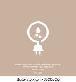 Pictograph hydro-electric vector icon
